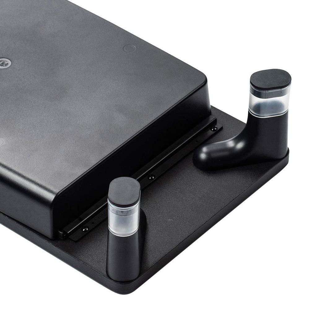 SANWA SUPPLY Desk Rack X with 4 USB Hubs and Height Black (W590 D240mm) Drawer, 2-Stage Adjustment, MR-LC805BK