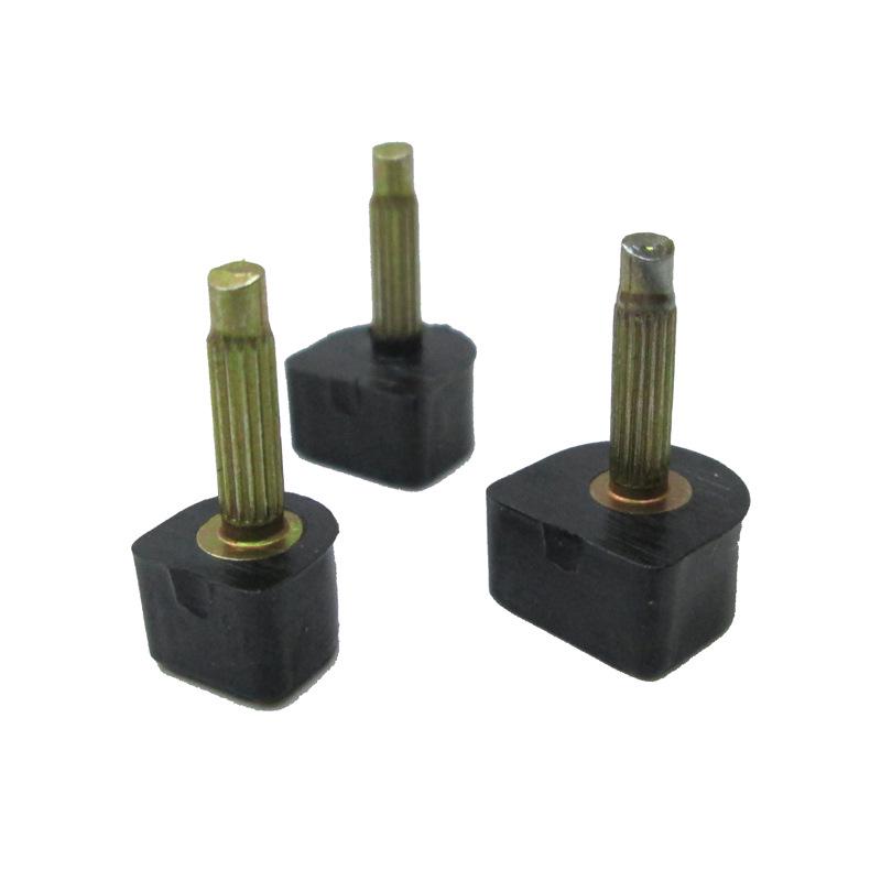 Black and Apricot High Heels with Thick-Thin Core, Transparent Shoe Repair Tips, and Frosted Heel Nails