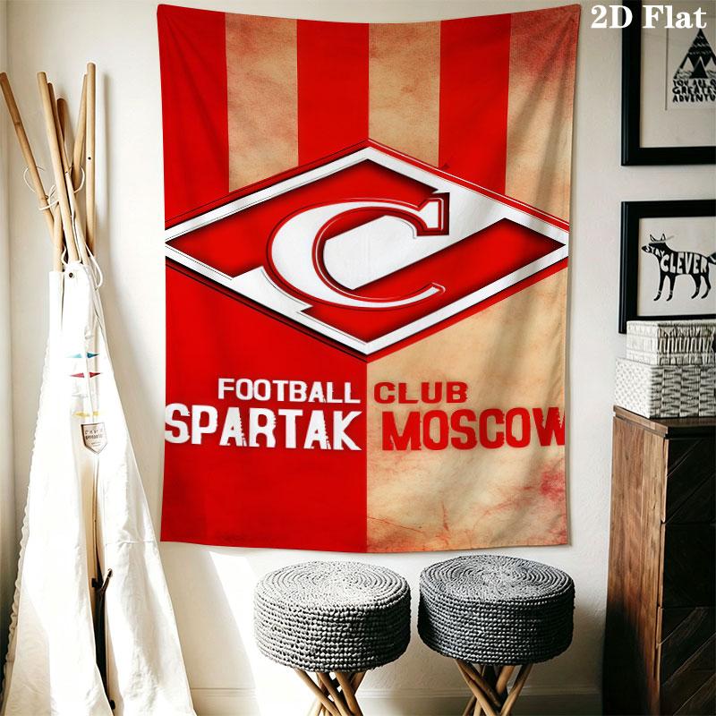 Spartak Moscow Rush Wall Hanging Printed Fabric Blanket Decorative Tapestries for Bedroom Living Room Home Decor