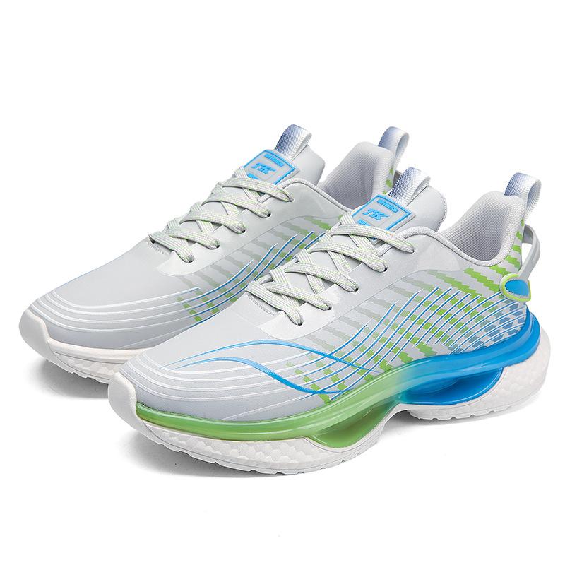 Cold sticky leather microfiber blue fashion trendy shoes casual sports shoes breathable, non-slip and shock absorption