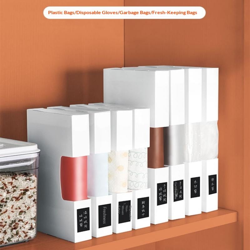 Kitchen Fresh-Keeping Bag Garbage Bag Storage Box Folding Storage Box Big/Small Disposable Gloves Plastic Bag Sorting Box
