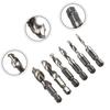 Tap Drill Bits Hex Shank HSS 4341 Hand Drill M3-M10 Silver