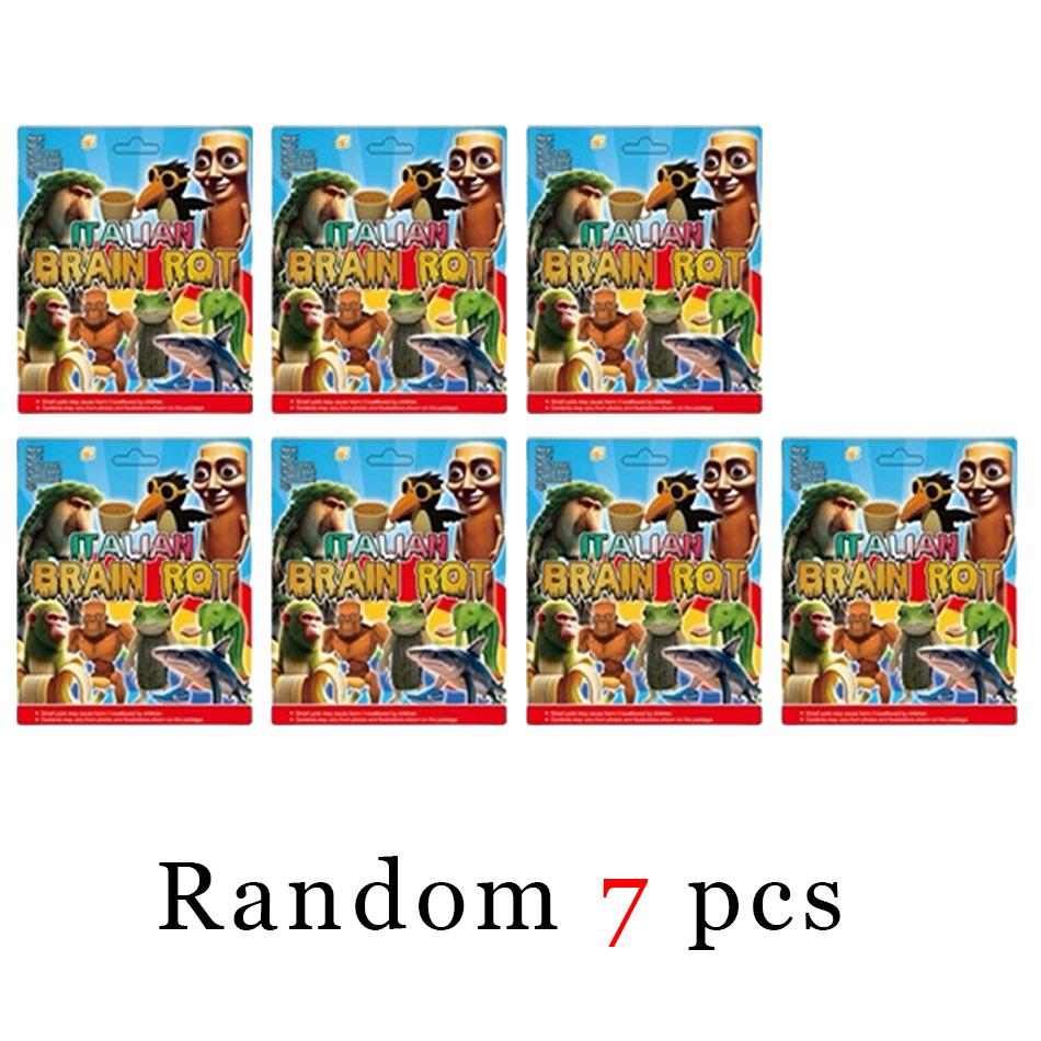 Italian Brainrot Tung Sahur Figure Toy Tralalero Tralala Figures Bombardino Crocodilo Shimpanzini Bananini Model Decor Doll Gift