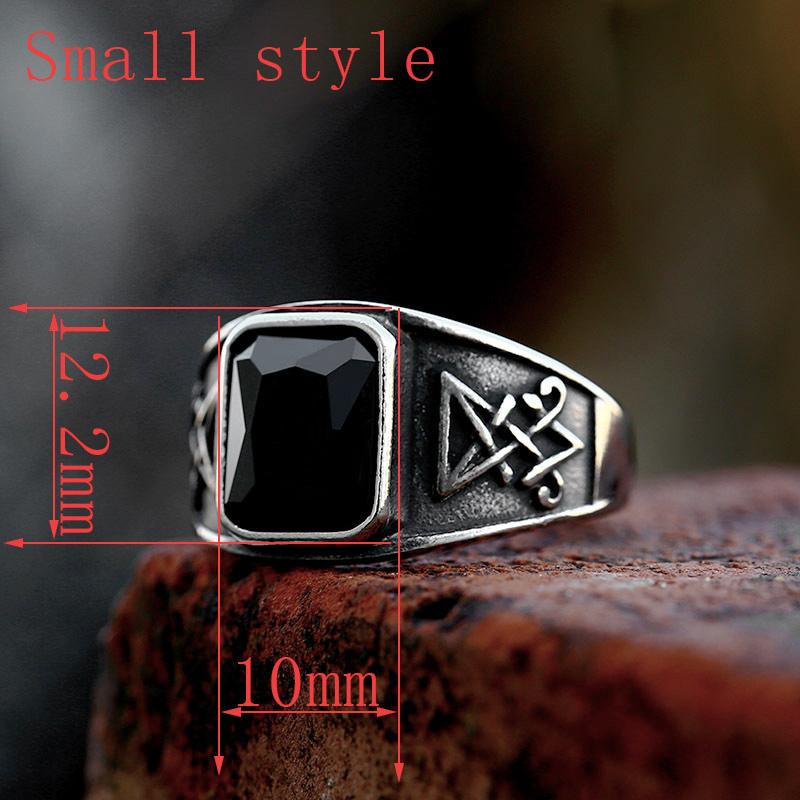 Fashion Vintage Stainless Steel Cross Rings for Men's Punk Creative Amulet Pentagram Ring Personality Jewelry Gift Wholesale