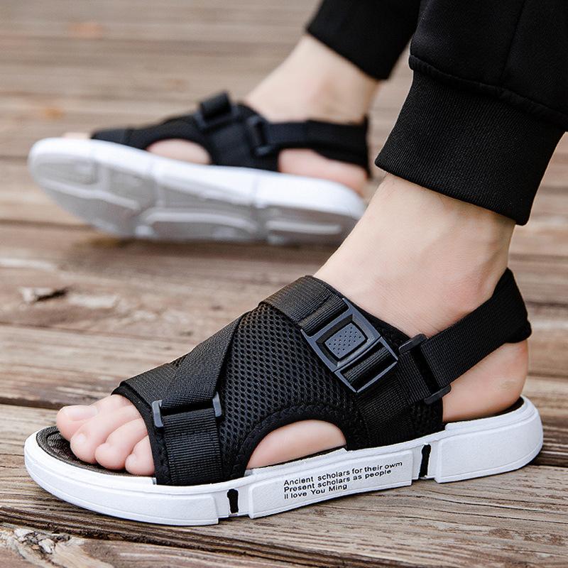 Outdoor Atmungsaktive Komfort Slip On Plus Größe Offene Schuhe Casual Männer Sandalen Sommer Schuhe Sandale Herren PVC Sandalen 39 weiß