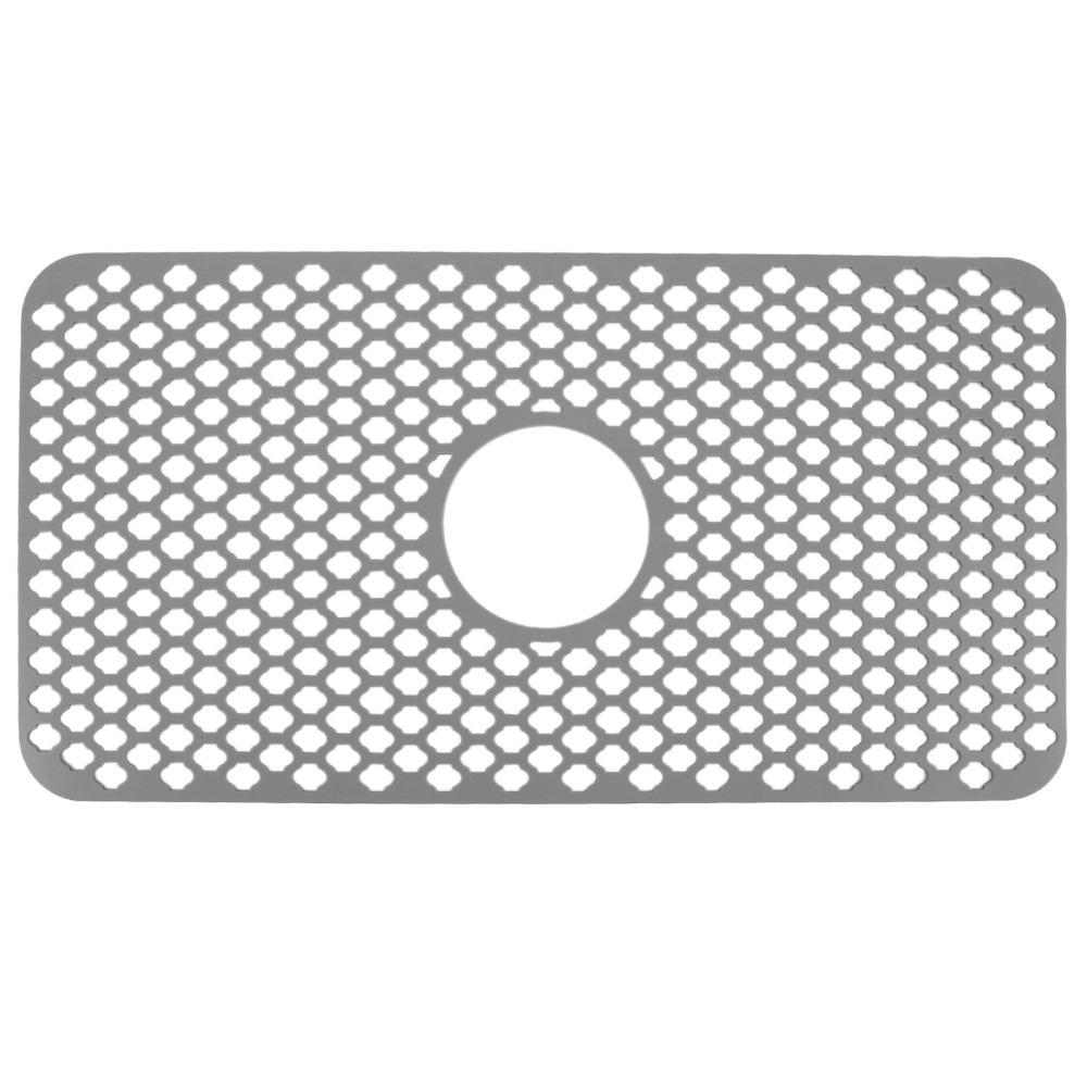

Silicone Sink Protector Hollow Insulated Non-Slip Sink Mat Easy to Clean Heat Resistance Heat Insulation Pad сірий