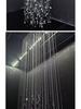 Acrylic Crystal Bead Curtain with Gold and Silver Sequin Pendants for Wedding and Banquet Hall Decor.
