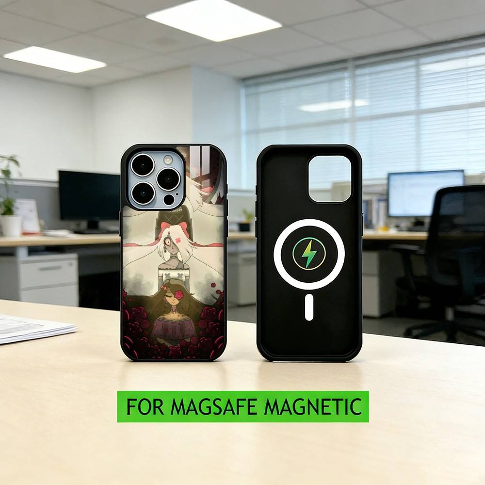 H-hazbin Hotel V-veggie  Phone Case For iPhone17,16,15,14,13,12,11 Plus,Pro Magnetic For Magsafe Wireless Charging