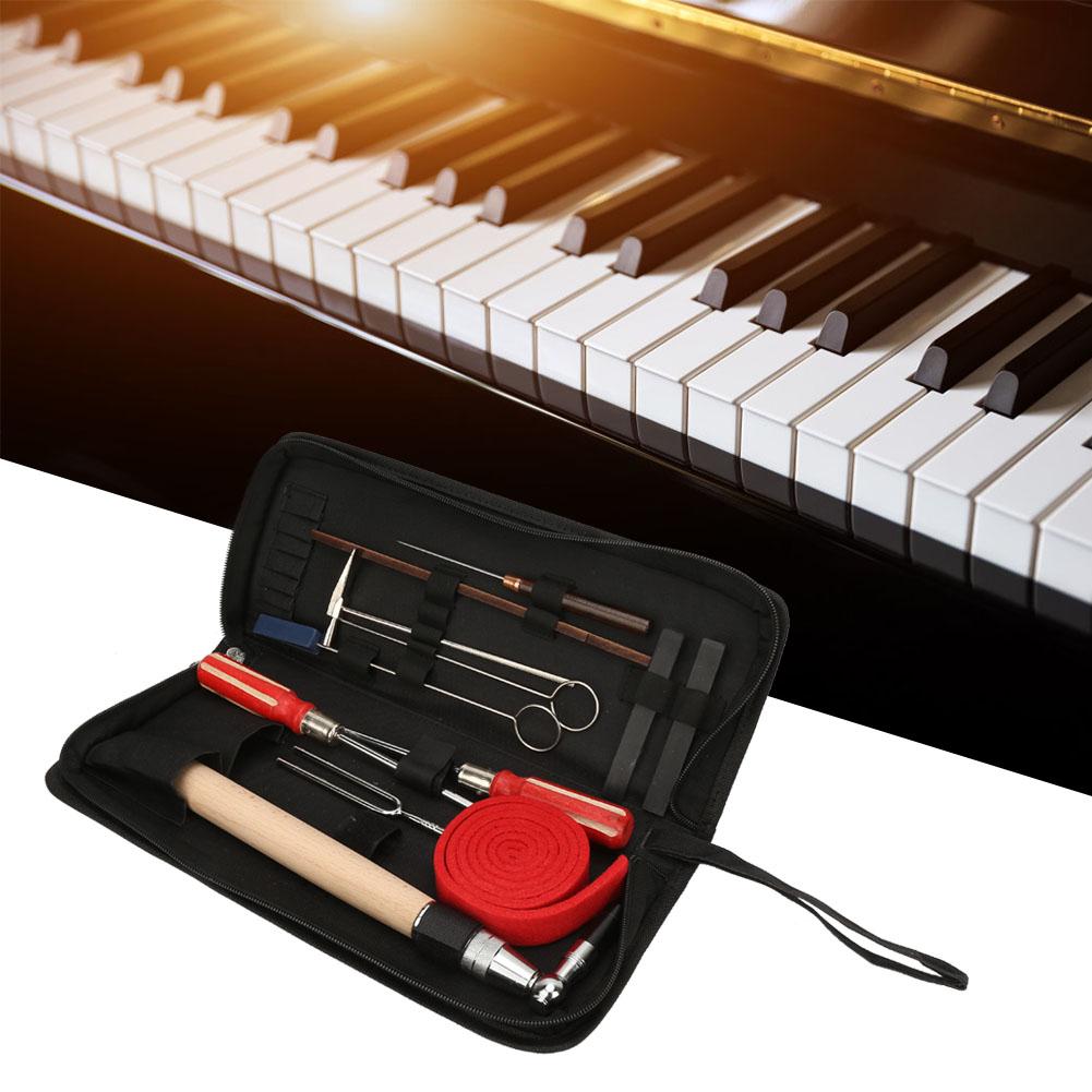 13pcs Piano Tuning Maintenance Tools Kit Screwdriver Wrench Hammer with Case