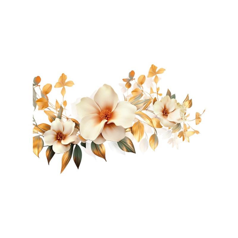 Flower Wall Stickers Peel and Stick Bathroom Toilet Vinyl Decals Home Decor Trash Stickers Removable Waterproof Self Adhesive