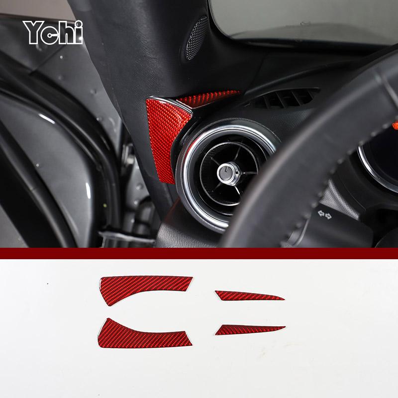 Red Soft Carbon Fiber For Mazda MX-5 NC 202016-2026 Car Center Control Interior Sticker Car Modification Accessories