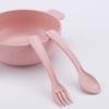 Aiside Kids' Wheat Fiber Fork and Spoon Set - Creative Two-piece Tableware Gift