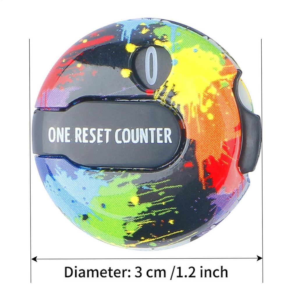 

1Pc 3cm Golf Score Counter With Hat Clip Portable One Touch Reset Clip On Hat/Glove Game Scoring Record Up To 12 синий