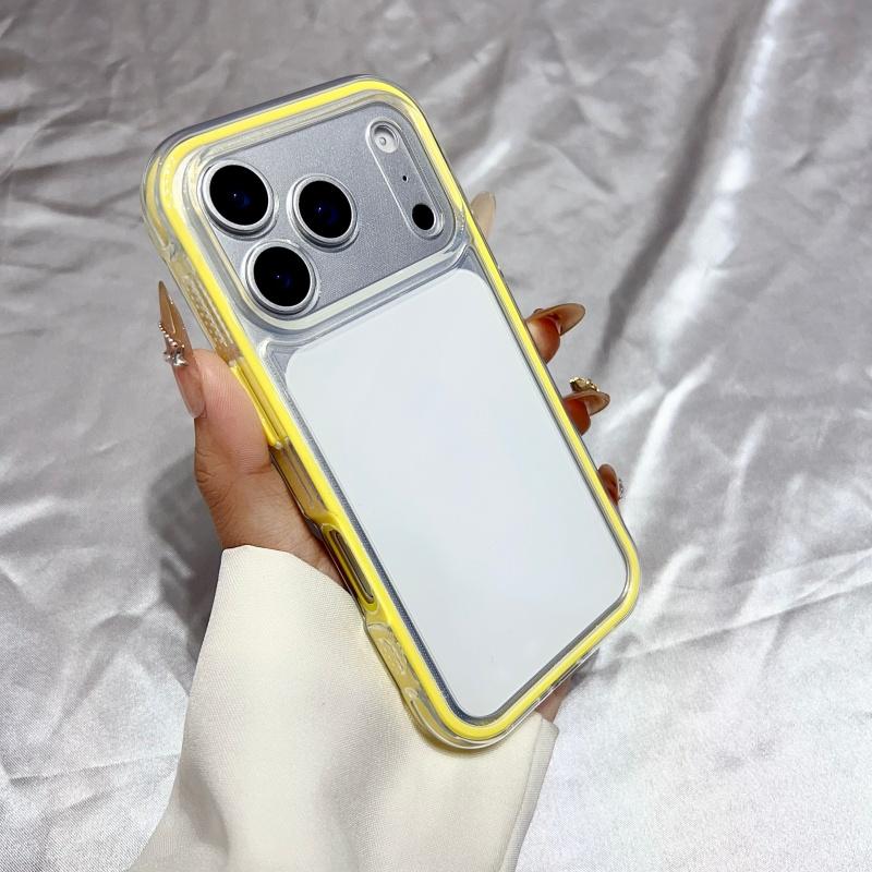 Shockproof Border Candy Color Clear Case for iPhone 17 Air 16 15 14 13 12 11 Pro Max Plus 17Pro Luxury Soft 2 in 1 Bumper Cover