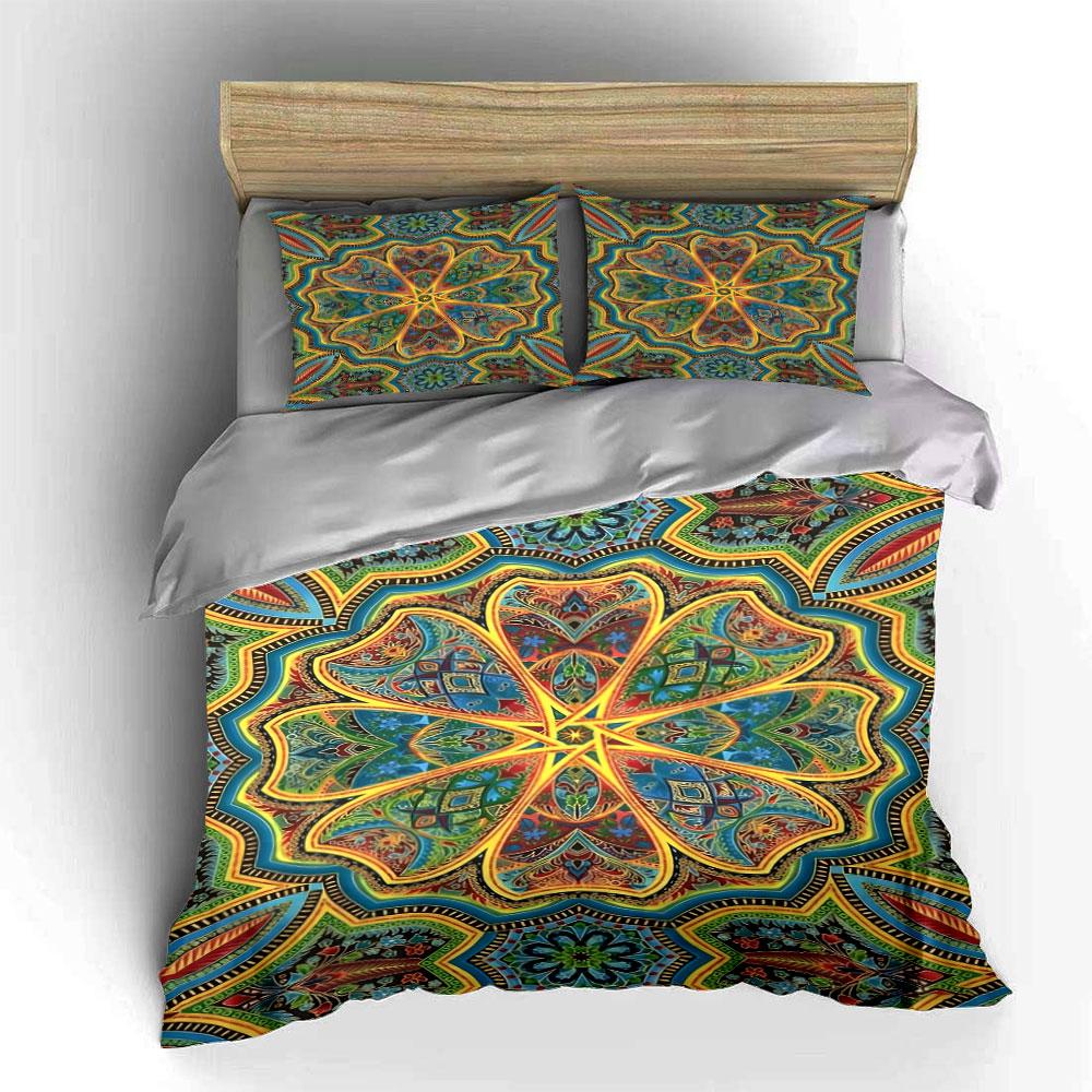 Colorful mandala-inspired patterns. Bedding sets Duvet cover sets Duvet covers Pillowcases(1 * Duvet Cover 2 * Pillowcases without duvet insert)