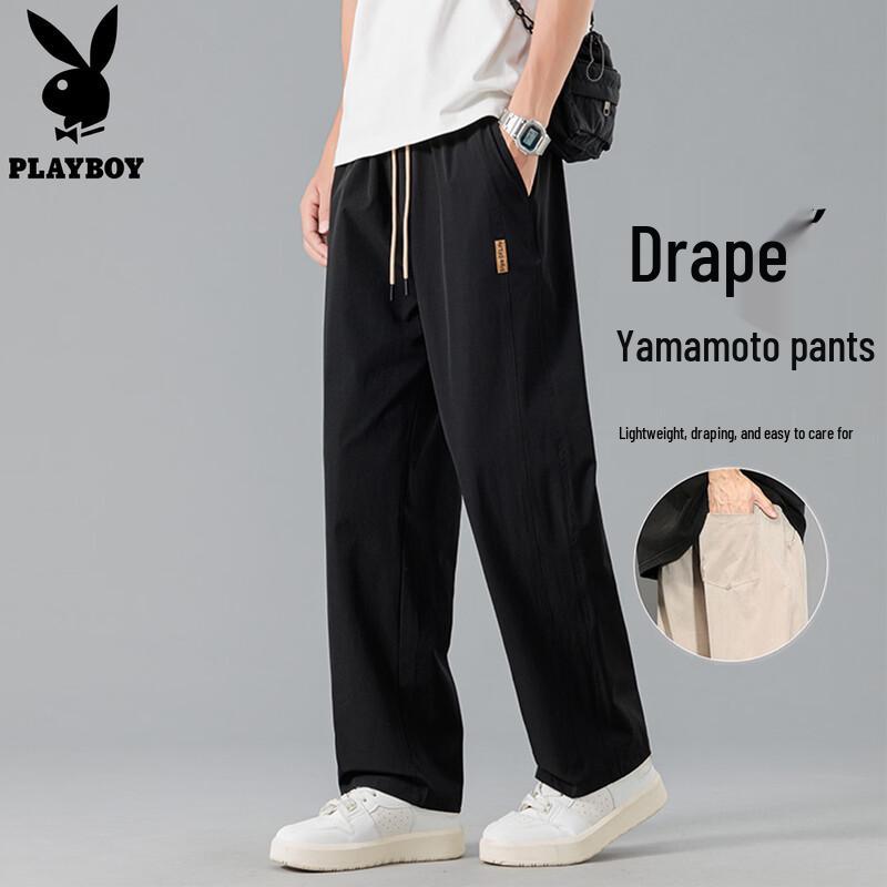 

PLAYBOY Men s Loose Straight Casual Trousers L