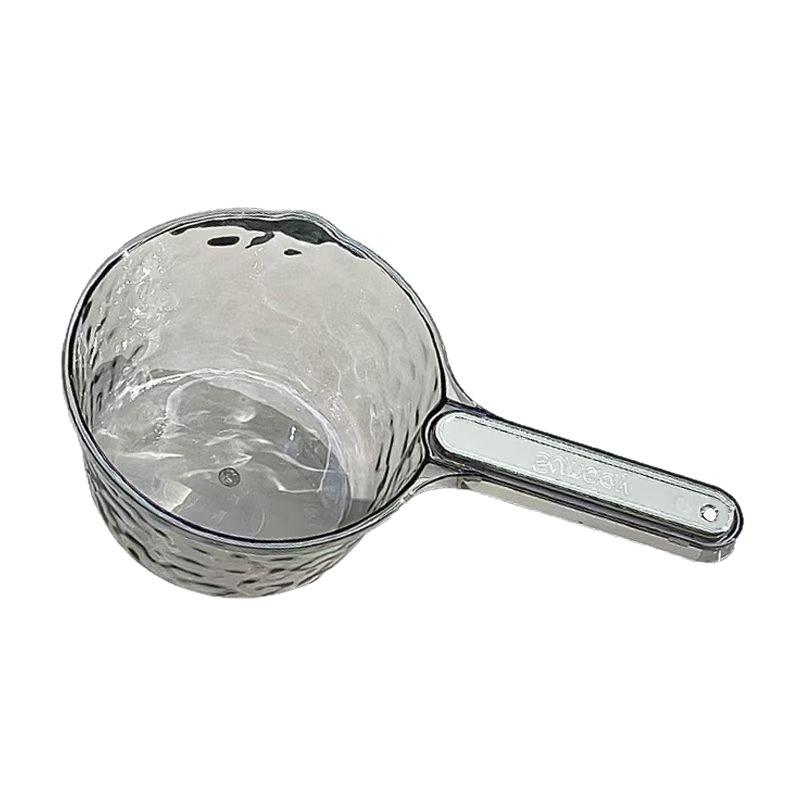 1PC PET Water Scoop Household Extra Thick Kitchen Shower Plastic Long Handle Large Capacity Water Scoop Texture Stainless Steel High Value