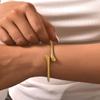 Stainless Steel Water Drop Open Bangle Bracelet for Women Minimalist Gold Color Dainty Wrist Cuff Bracelet Fashion Jewelry Gift