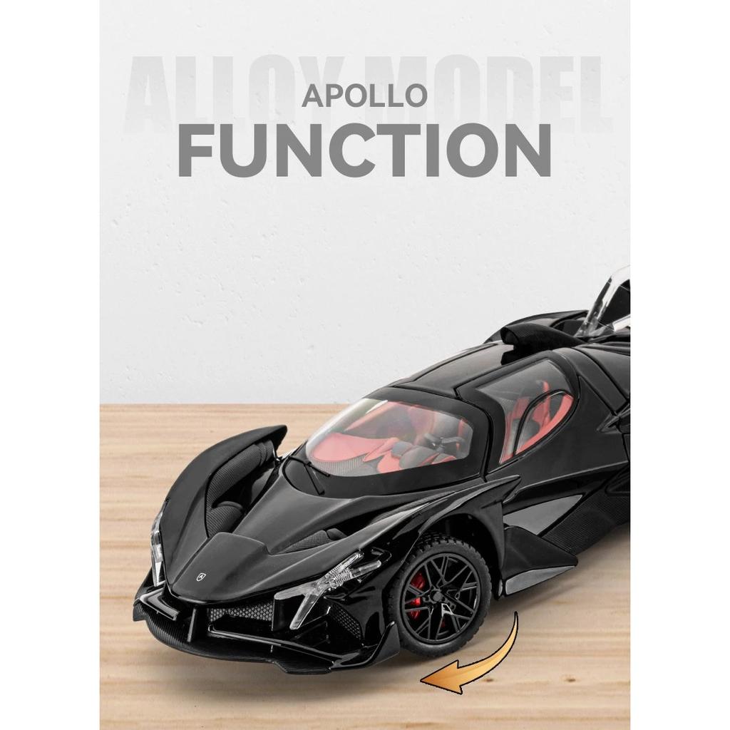 1/24 Apollo Project EVO Supercar Alloy Die Cast Toy Car Model Sound and Light Children's Toy Collectibles Birthday Gift
