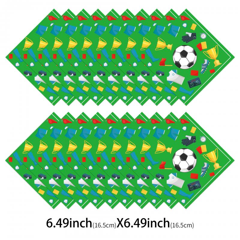 World Cup Party Decorations Set, Disposable Paper Plates Cups Banner Tablecloth, Soccer Theme Birthday Party Supplies