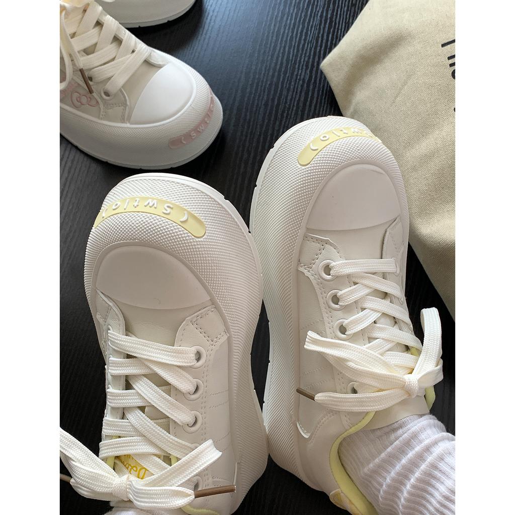 Niche Non-collision Board Shoes Women's 2025 New Summer Korean Version Thick-soled Versatile Casual Student Bread Shoes Tide