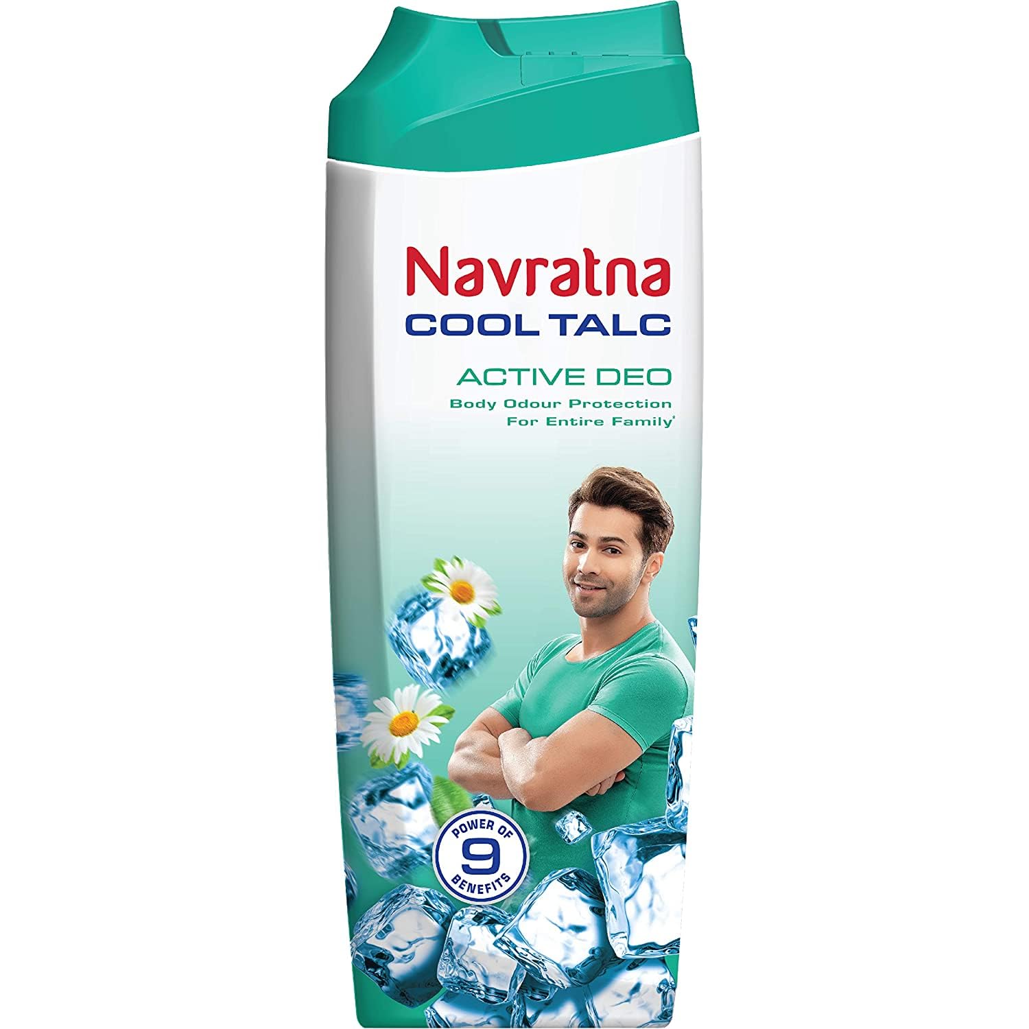 Navratna Cool Talc Active Deo Refreshing Body Powder for Long Lasting Fragrance and Intensive Summer Sweat Protection 400gm