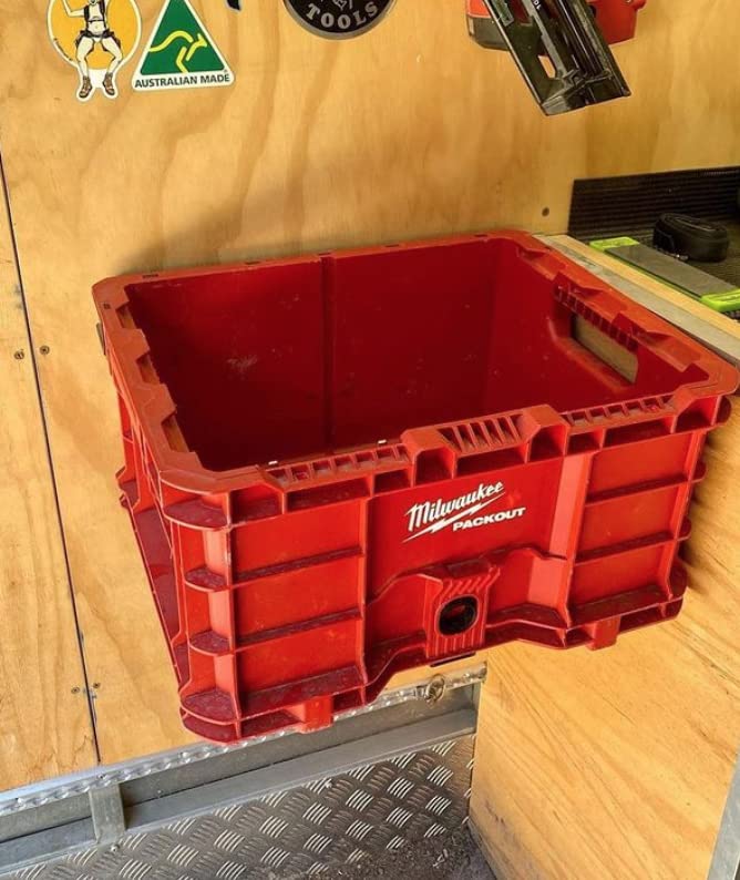 StealthMounts Cleat Feet Cleats Tool Box Storage System Mounts Anywhere Compatible with Milwaukee Packout 'n' (6 Pack) (Red)