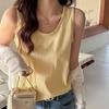 Retro Women's Sleeveless Cotton Camisole - Summer Thin, Loose, Plain Color, Artistic Linen Blend