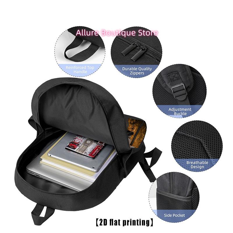 Seamless Gray Seal Pattern, Casual Daily Pack, Outing Laptop Carrier, 2D Flat Printing, Rucksack with Ample Capacity - Suitable for Tr