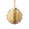 Christmas Tree Ball Hanging Ornament Velvety Bauble Decoration with Beaded Trim for Holiday Tree Wreath Styling