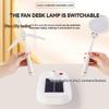 Solar-Powered LED Desk Lamp & Fan with Eye Protection for Children's Bedroom