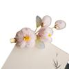 Velvet Plum Blossom Hair Clip with Tassel - Ancient Style Headdress for Autumn/Winter