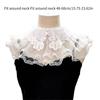 Lace Floral Pattern False Collar Elegant Woman Dress Shirt Decorative Collar