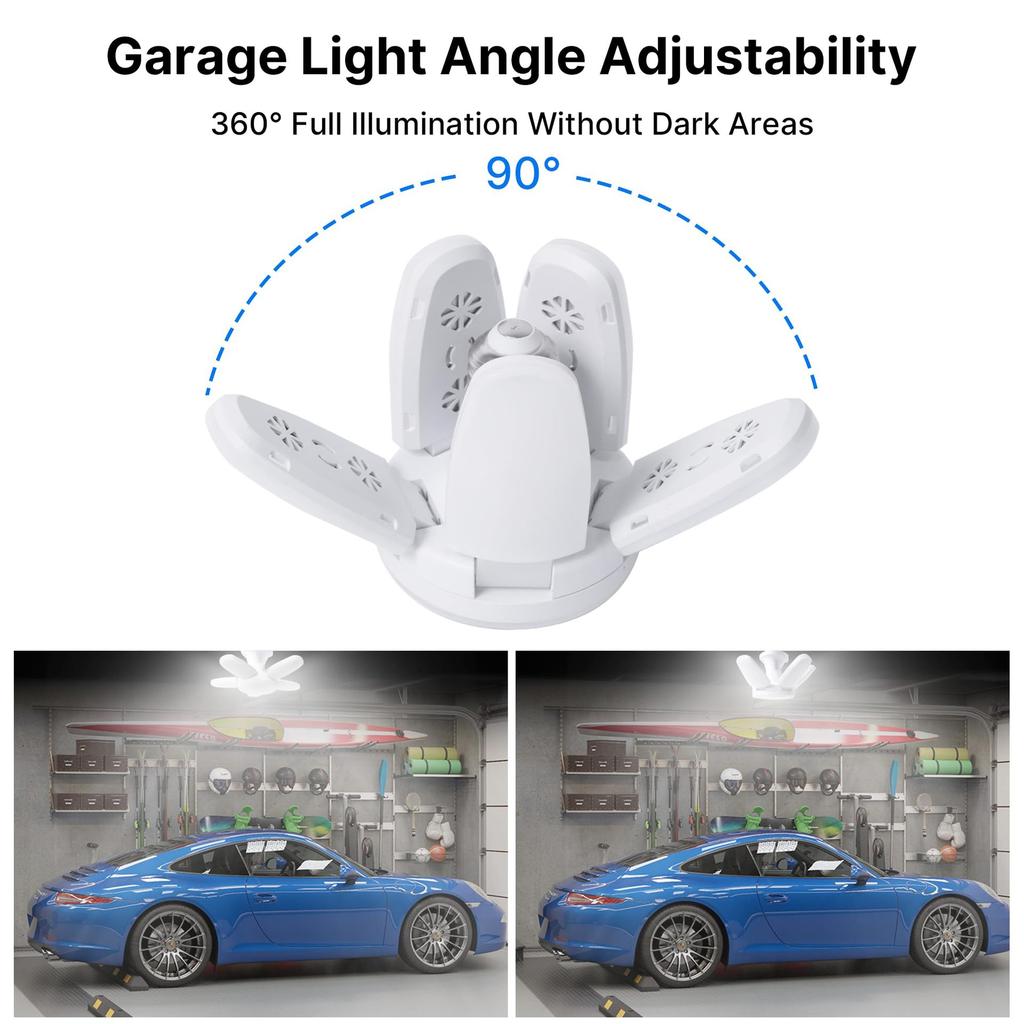 65W E27 LED Bulb Fan Blade Timing Lamp Foldable LED Light Bulbs Lampada for Home iling Light with Remote Controller lighting