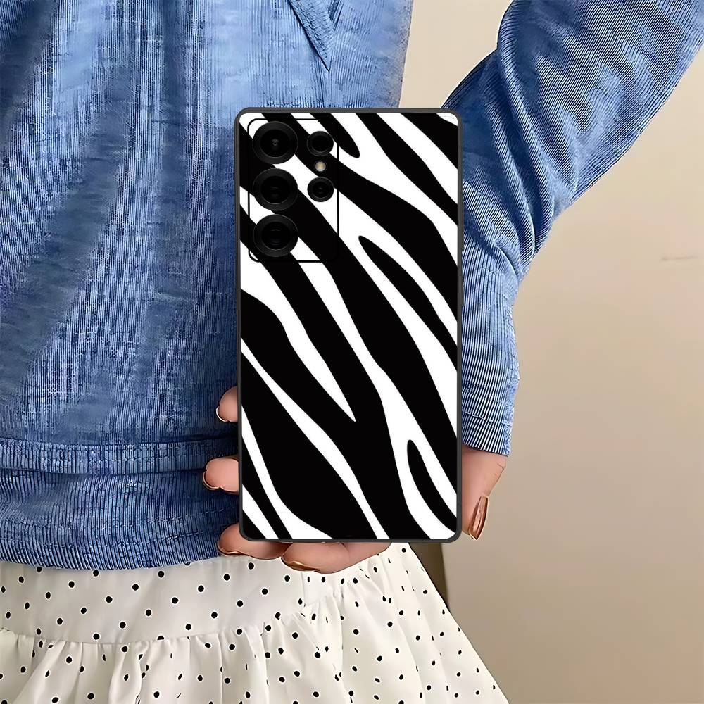 Print Clip Art Zebra Phone Case For Samsung S 24 Fe 25 Ultra Plus 20 Lite 21 30 22 23 24 22 Ultra 5G Fundas Samsung S24 ULTRA