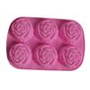 3D Cupcake, Flower Rose, Ice Cream, Chocolate, Soap, Muffin, Cake Silicone Molds with 6 Holes, Bakeware, Baking Cake Pan
