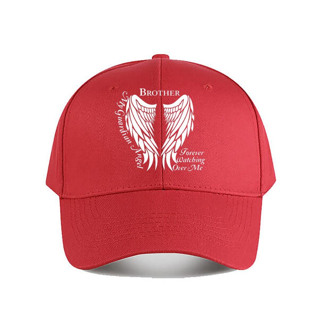 Brother Guardian Angel Wings Vinyl Sticker Baseball Cap Fashion Unisex Sunhat Womens Outdoor Sports