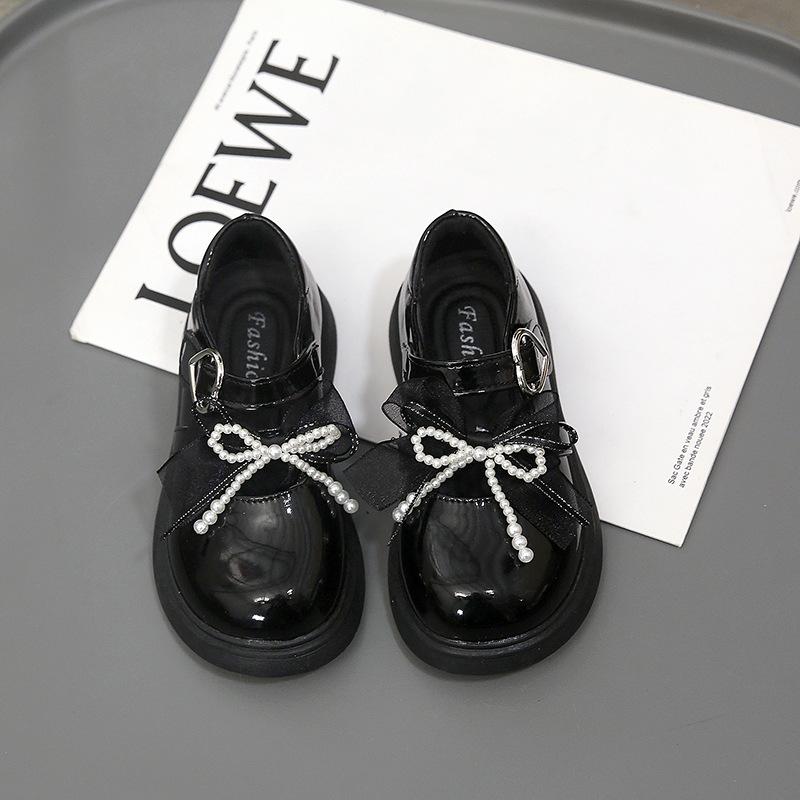 

Girls Leather Shoes, Spring and Autumn Children s Performance Shoes, Black Dance Shoes, Princess Shoes, Medium and Large Children s Shoes 27 чёрный