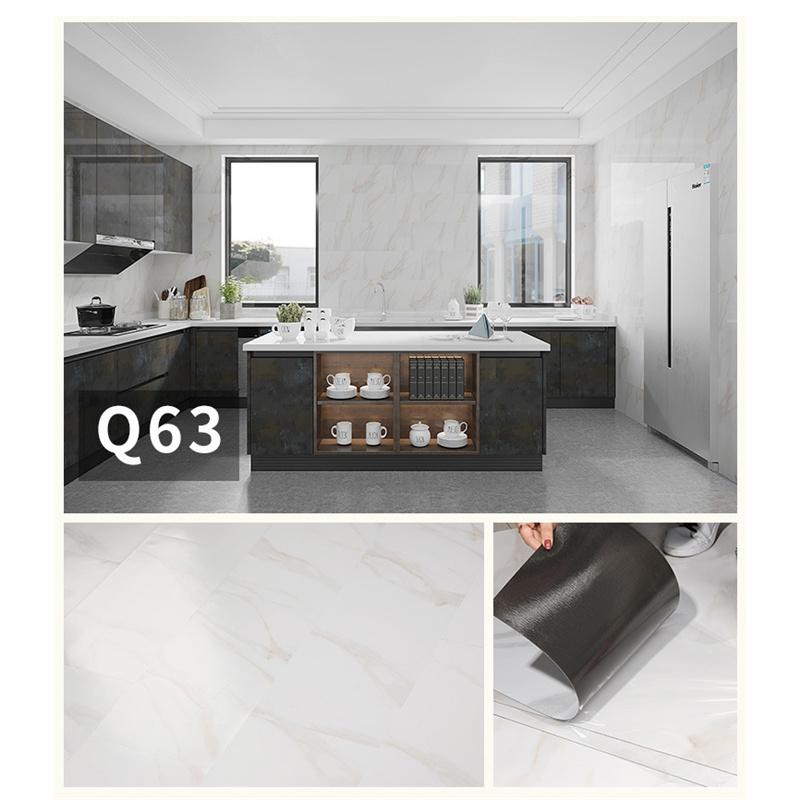 10/20PCS 3D PVC 60*30CM Imitation Marble Self-adhesive Wall Stickers Floor Sticker Waterproof Bathroom Kitchen Home Decor