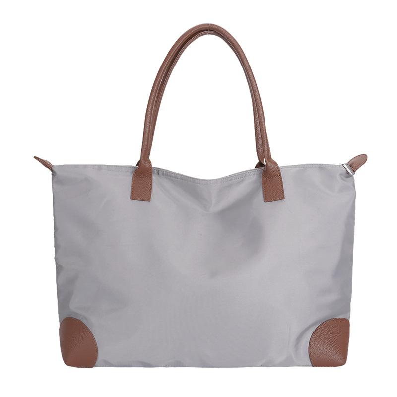 

Простая и повседневная портативная дорожная сумка для коротких поездок, сумка для хранения большой вместимости для ежедневных мероприятий на открытом воздухе с детьми серый