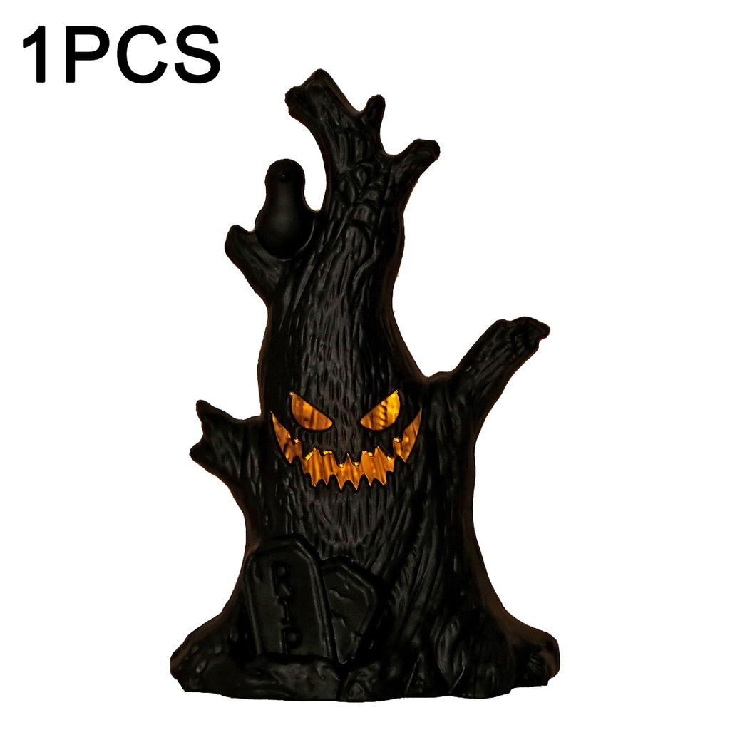 12PCS Halloween LED Ghost Tree Light Home Decoration Candle Lamp Halloween Party Supplies Haunted House Horror Props Kids Gifts