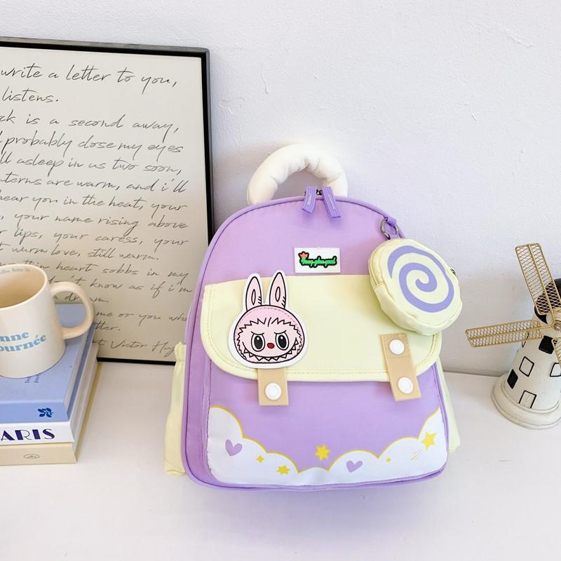 Kindergarten Small And Medium Class Baby Schoolbag Cartoon Animation Boys And Girls Backpack Cute Cute Children'S Backpack