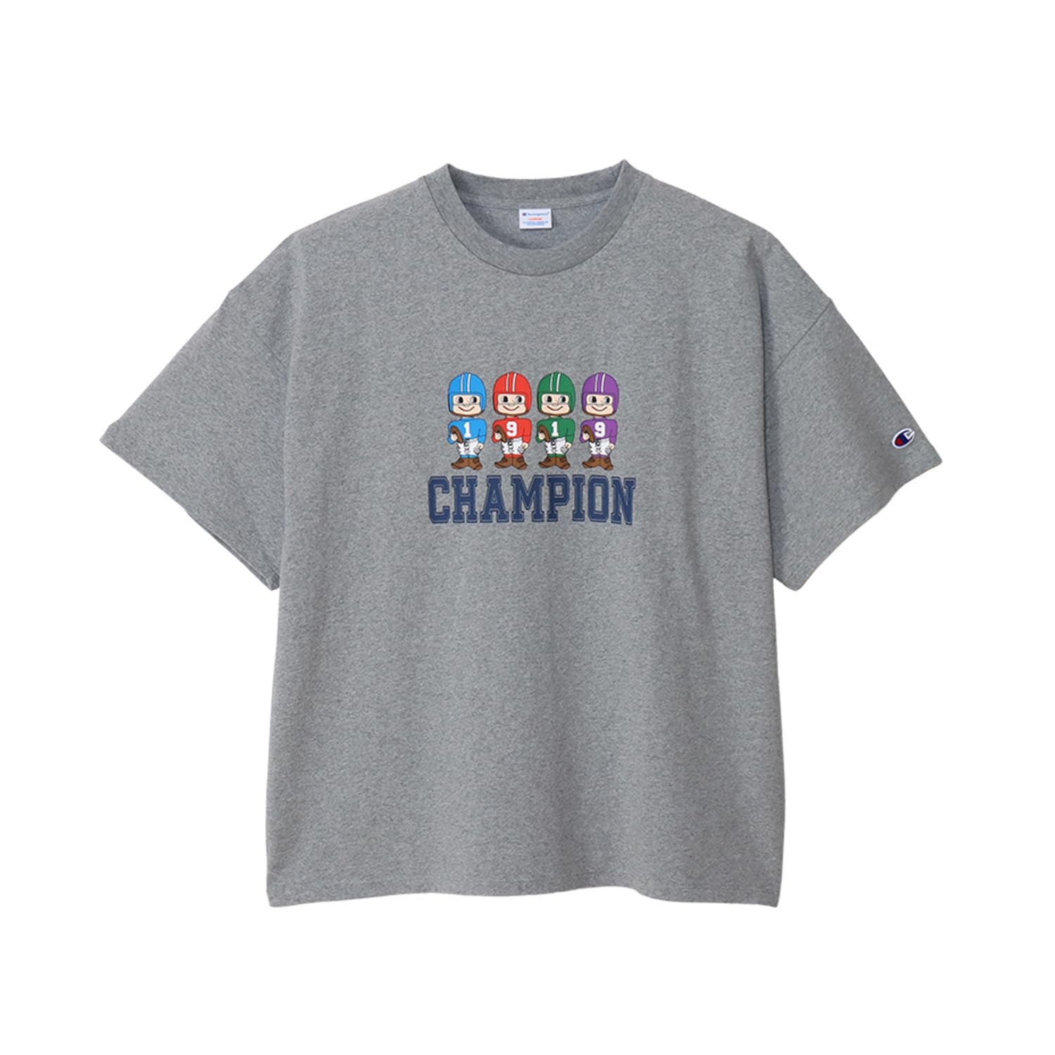 

Champion Casual Short Sleeve Crew Graphic Logo Print Men s T-Shirt, C3-Z325-070-L, 100% Cotton, Neck,