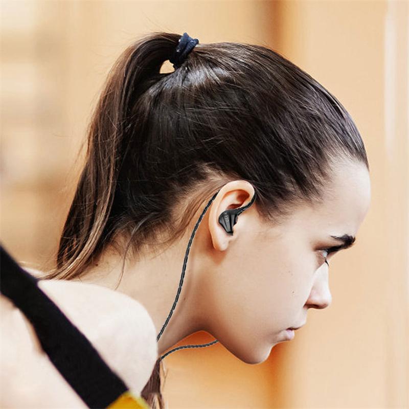 Fone de Ouvido Intra-auricular Transparente 3,5 mm Subwoofer Estéreo Esportivo para Corrida Fones de Ouvido com Fio Controle de Jogo