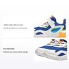 Li Ning Sapatos Casuais Confortáveis Antiderrapantes Absorventes de Choque de Cano Baixo para Crianças Sapatos Casuais para Crianças Branco Azul YKNU020-1
