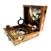 10,2 cm Dřevěná námořní mistrovská krabička Námořní sextant Lodní přístroje Směrový kompas