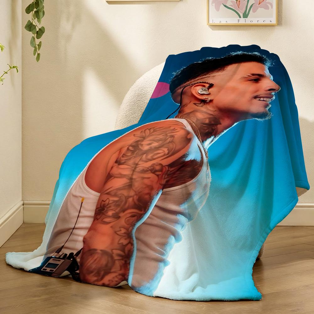 Couverture Flanelle Rauw Alejandro Singer Throw 240G, Convient Pour Canapés, Lits, Bureaux, Couvertures Cadeaux Exquis