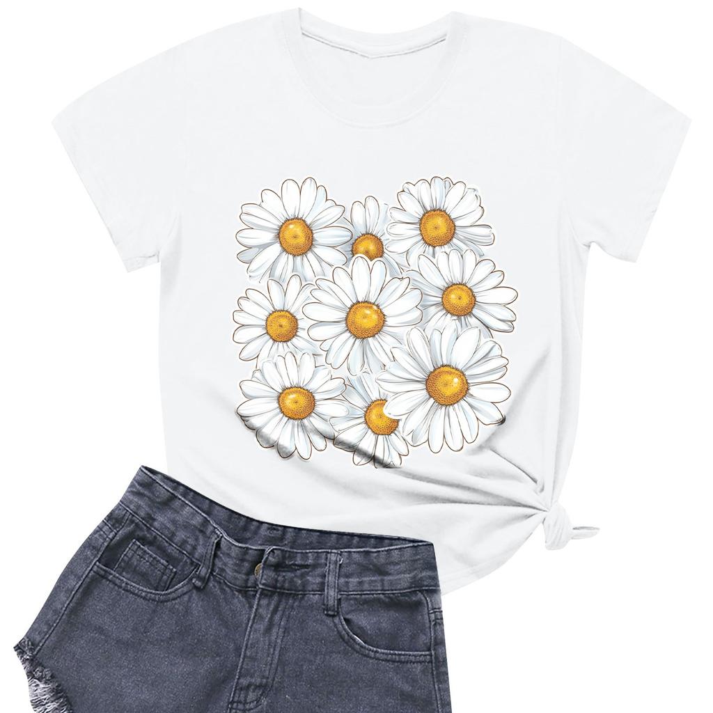 Dámská móda Ležérní Tištěné Krátký rukáv Kulatý výstřih Pulovry