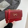 Sweet Little Fresh Bow Handbag Women's 2025 New Trend Korean Underarm Messenger Bag Chain Shoulder Bag
