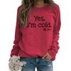 European and American Casual Loose Printed Letter Round Neck Long Sleeve Comfortable Hoodie